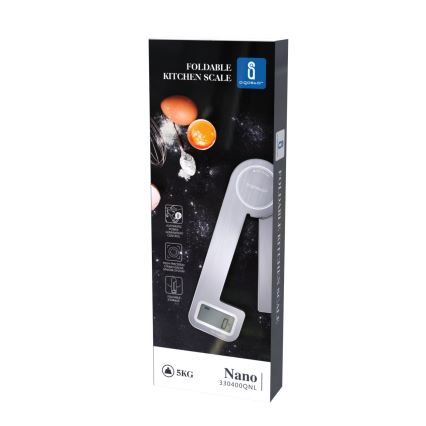 Aigostar - Saliekami virtuves svari 5kg hroms