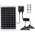 Aigostar - Saules LED gaismeklis ar sensoru 2xLED/35W/12V 6000 mAh 6500K IP65 Ø15 cm + tālvadības pults