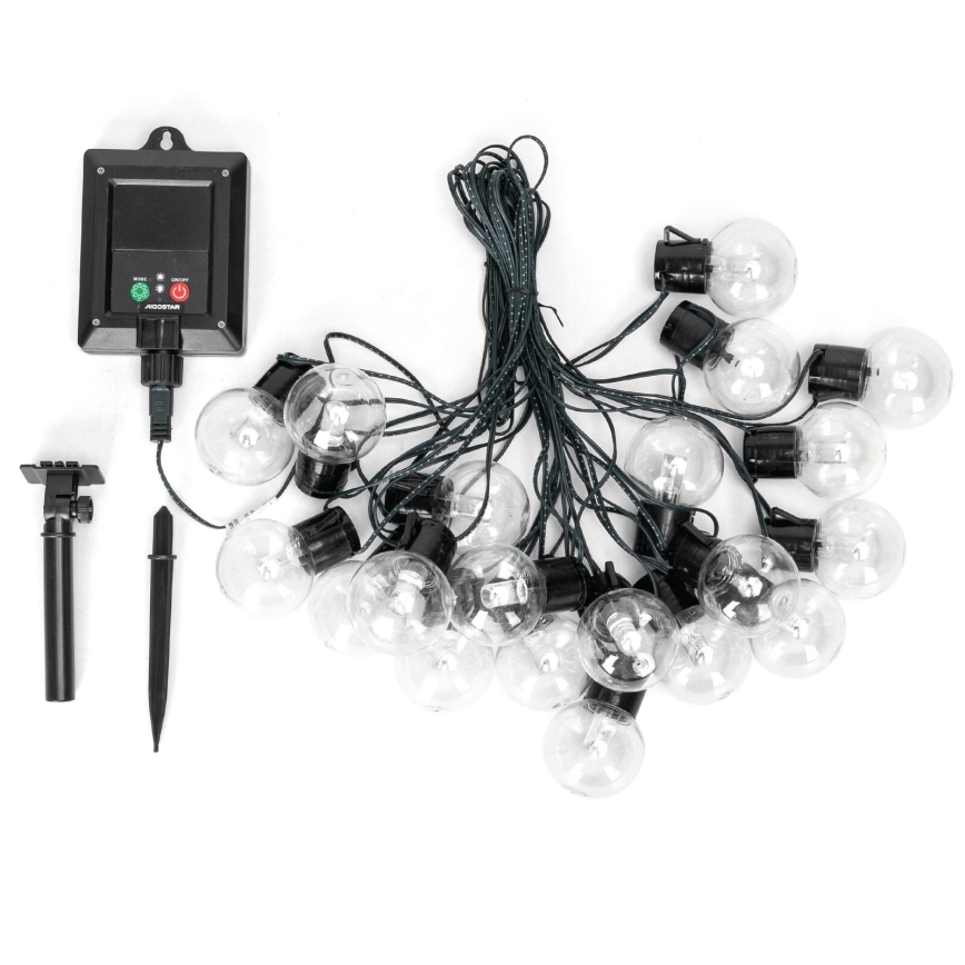 Aigostar - Saules LED virtene 20xLED/8 funkcijas 11,5m IP65 daudzkrāsaina