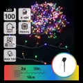 Aigostar - Saules LED Ziemassvētku virtene 100xLED/8 funkcijas 12m IP65 daudzkrāsu 800 mAh