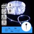 Aigostar - saules LED Ziemassvētku virtene 100xLED/8 režīmi 12m IP65 auksti balta 800 mAh