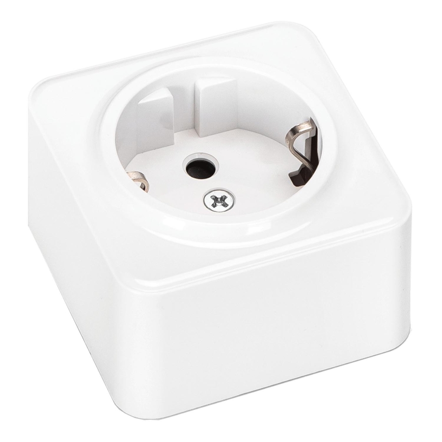 Aigostar - Sienas kontaktligzda SCHUKO 250V balta
