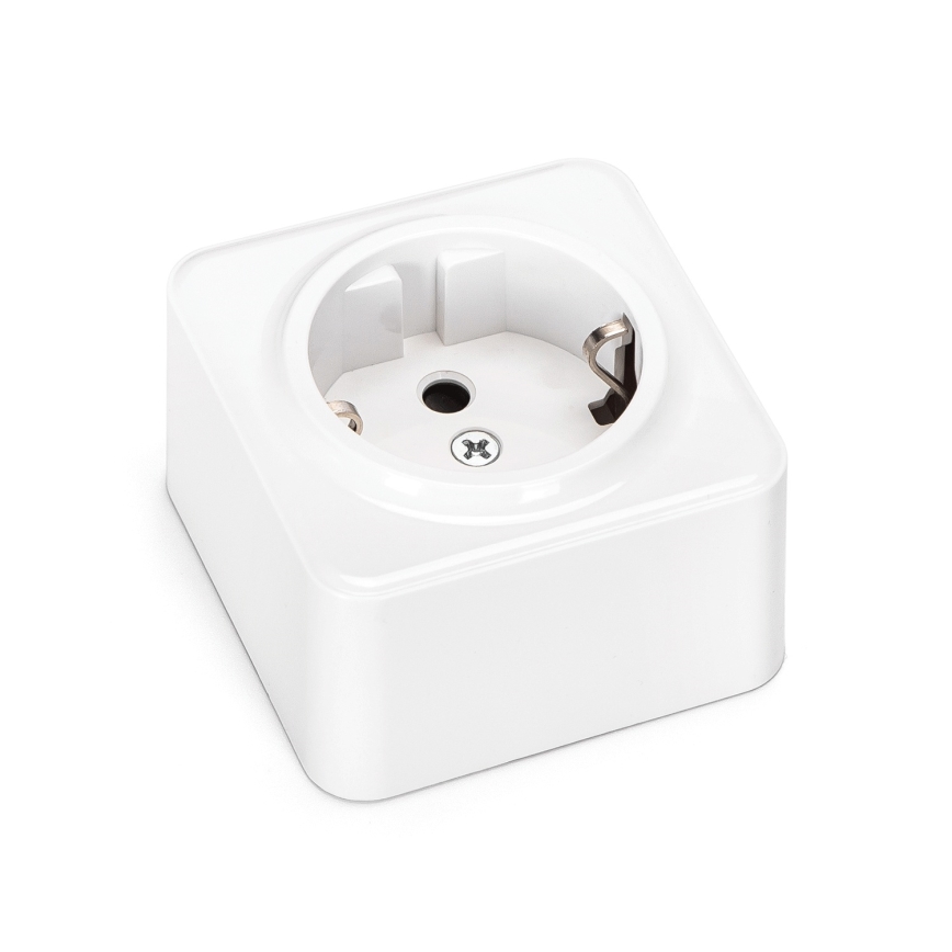 Aigostar - Sienas kontaktligzda SCHUKO 250V balta