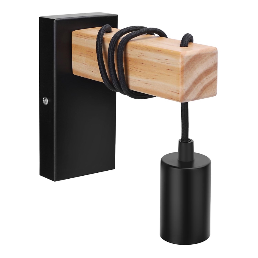 Aigostar - Sienas lampa 1xE27/60W/230V brūna/melna