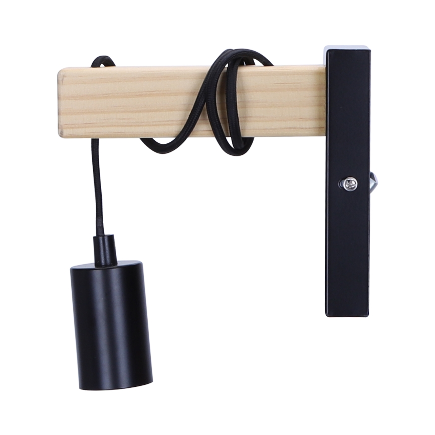 Aigostar - Sienas lampa 1xE27/60W/230V brūna/melna