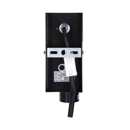 Aigostar - Sienas lampa 1xE27/60W/230V brūna/melna