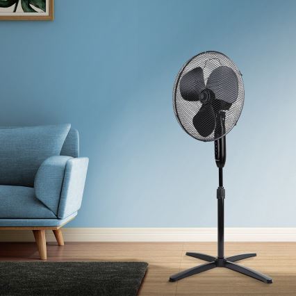 Aigostar - Statīva ventilators 40W/230V 120 cm melna