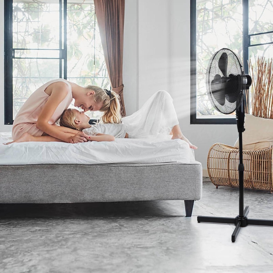 Aigostar - Statīva ventilators 40W/230V 120 cm melna