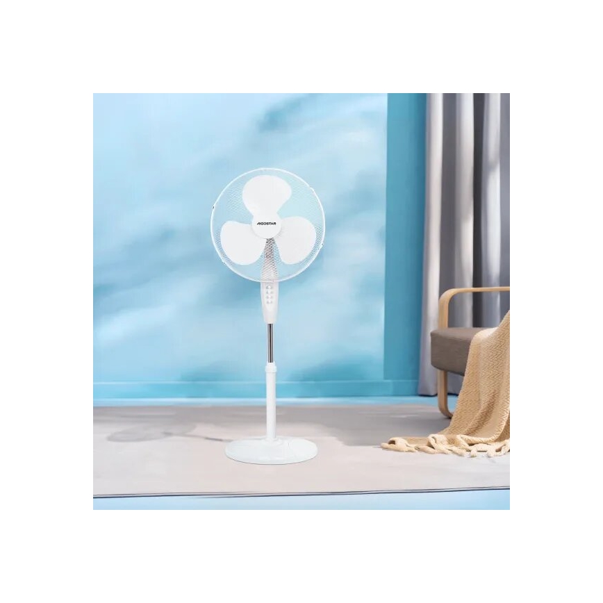 Aigostar - Statīva ventilators 40W/230V balta