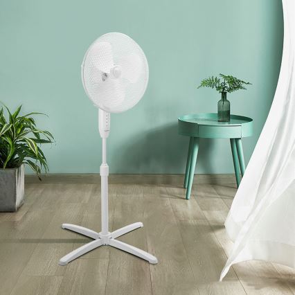 Aigostar - Statīva ventilators 45W/230V 120 cm, balts