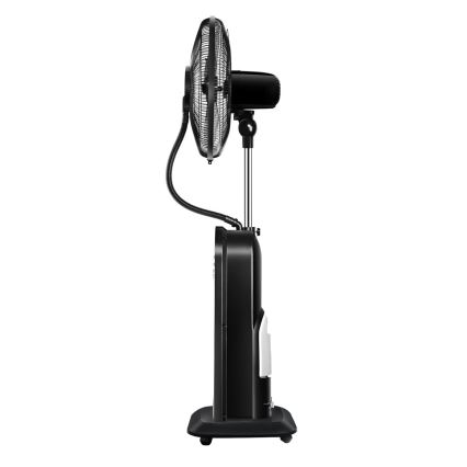 Aigostar - Statīva ventilators ar miglas efektu 95W/230V melna/pelēka + tālvadības pults
