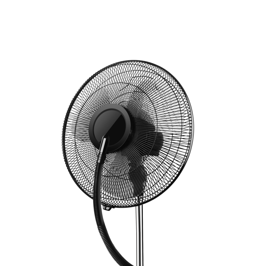 Aigostar - Statīva ventilators ar miglas efektu 95W/230V melna/pelēka + tālvadības pults