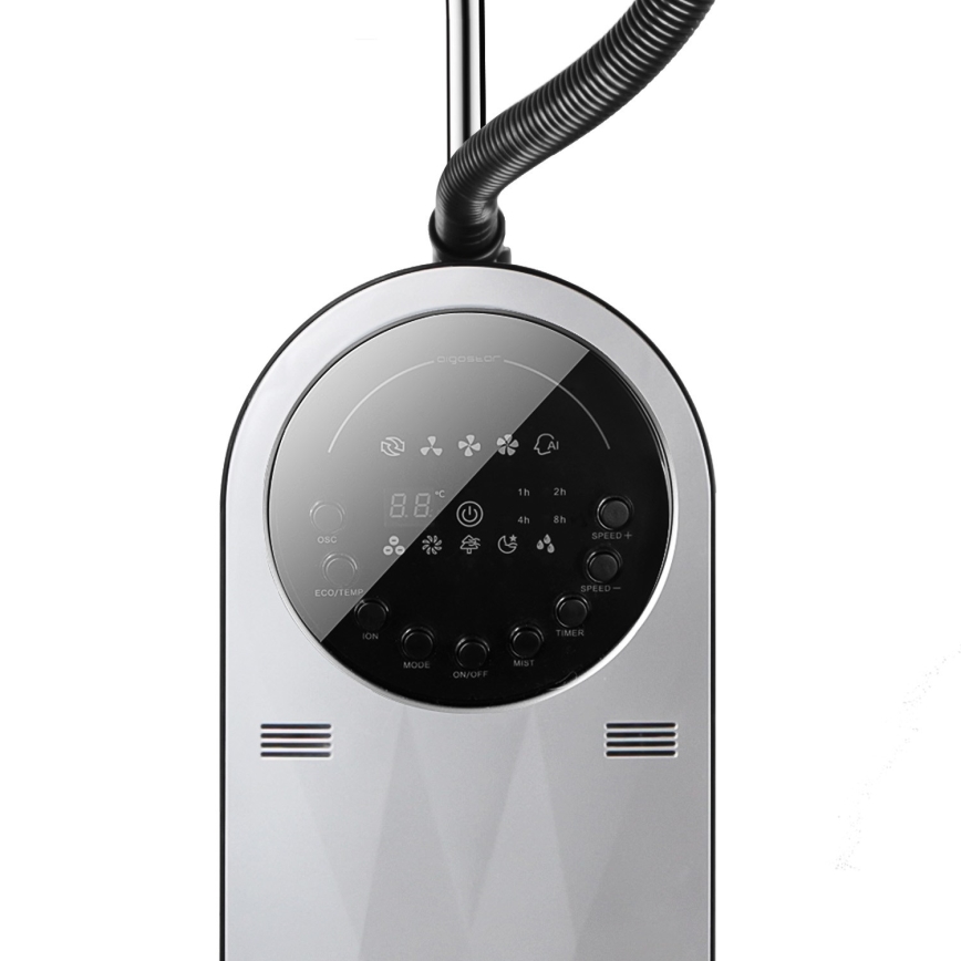 Aigostar - Statīva ventilators ar miglas efektu MIST 95W/230V + tālvadības pults