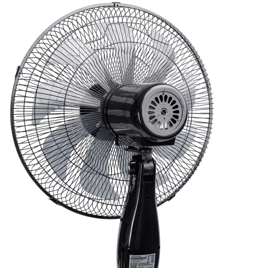 Aigostar - Stāvošais ventilators 60W/230V 130 cm melns + tālvadības pults