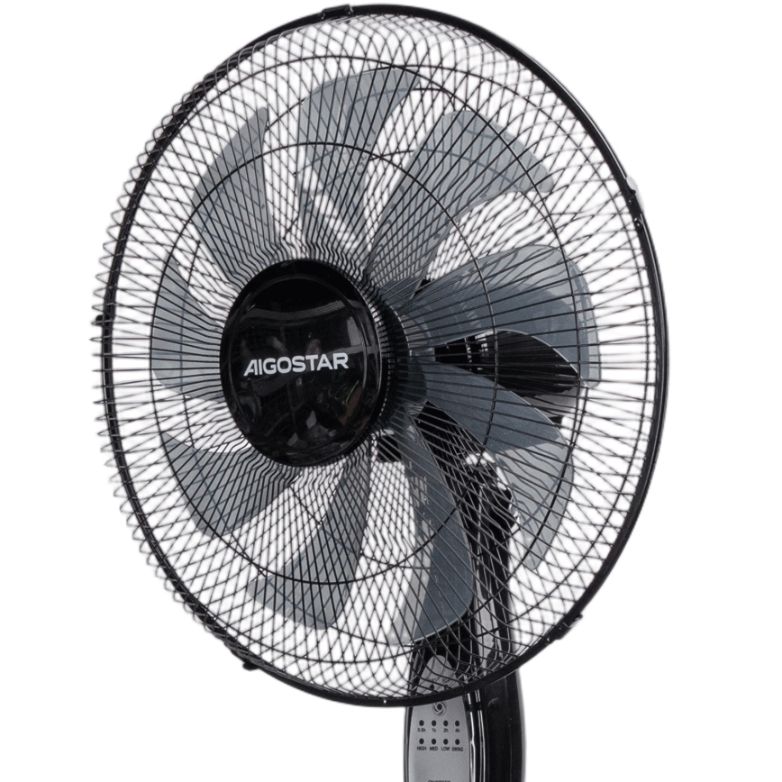 Aigostar - statīva ventilators 55W/230V 130 cm melns + tālvadība