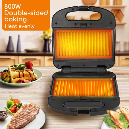 Aigostar - Sviestmaižu pagatavošanas ierīce 800W/230V melna