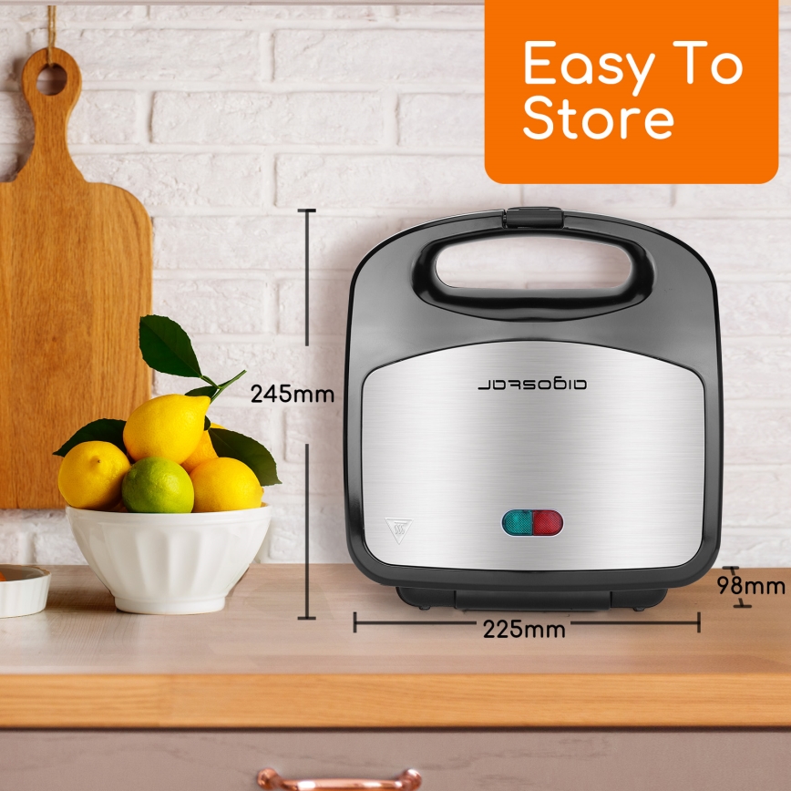 Aigostar - Sviestmaižu pagatavošanas ierīce 800W/230V melna