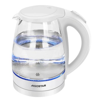 Aigostar - Tējkanna 1,7l 2200W/230V balta