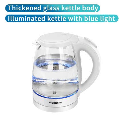 Aigostar - Tējkanna 1,7l 2200W/230V balta