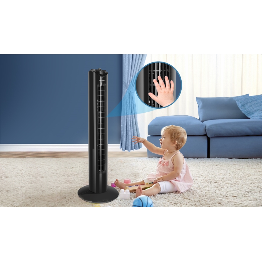 Aigostar - Torņa ventilators 45W/230V melna