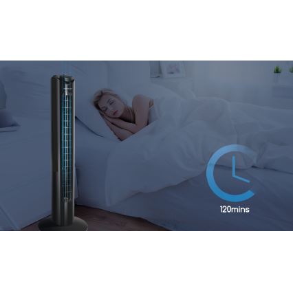 Aigostar - Torņa ventilators 45W/230V melna