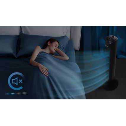 Aigostar - Torņa ventilators 45W/230V melna