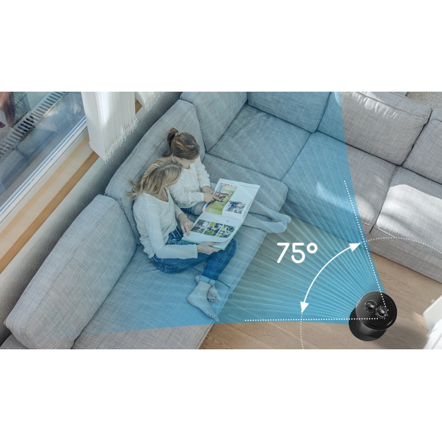 Aigostar - Torņa ventilators 45W/230V melna