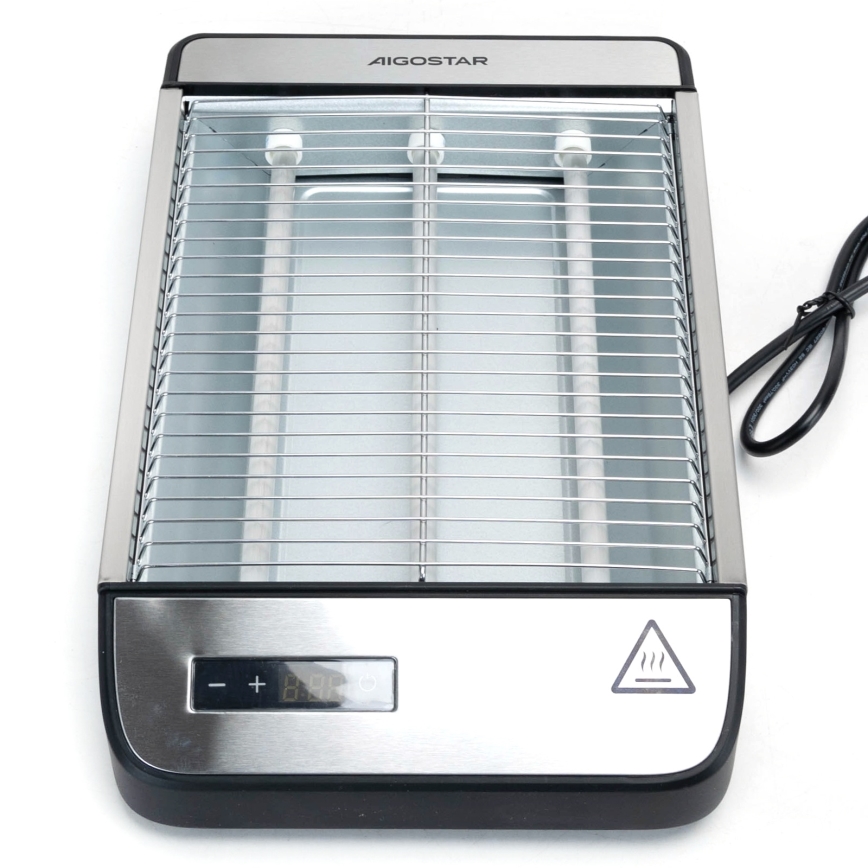 Aigostar - Tosteris 840-1000W/230V matēts hroms