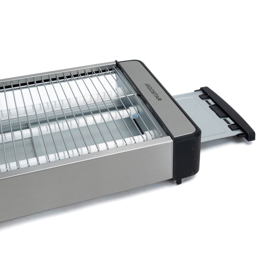 Aigostar - Tosteris 840-1000W/230V matēts hroms