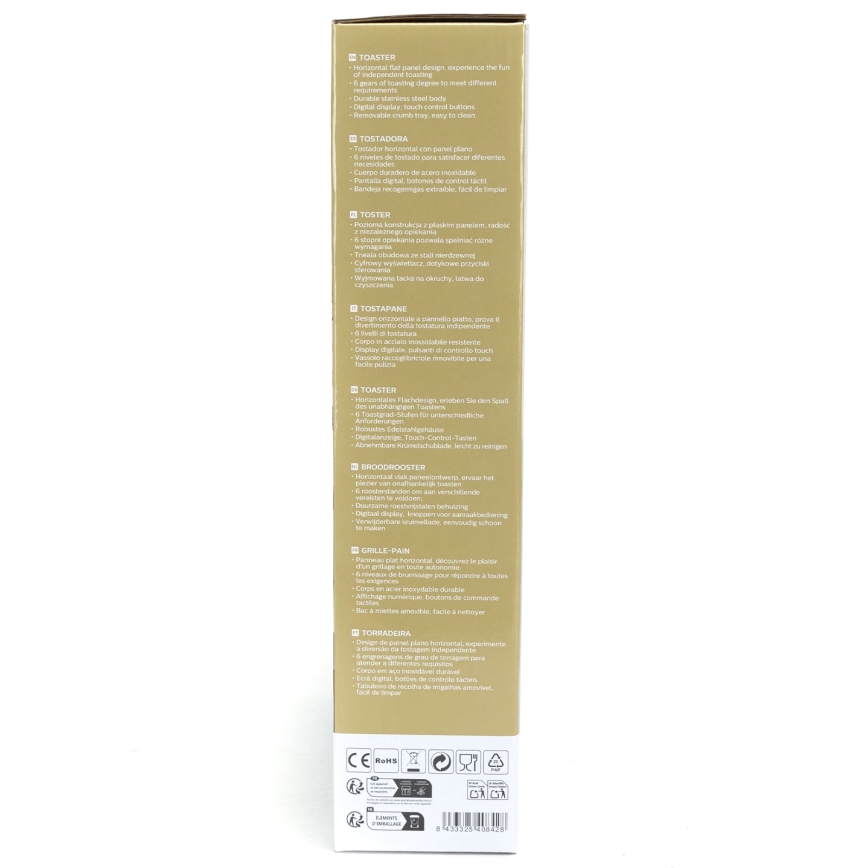 Aigostar - Tosteris 840-1000W/230V matēts hroms