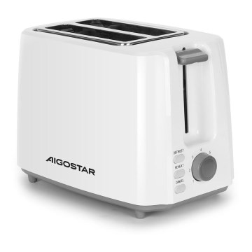 Aigostar - Tosteris ar divām atverēm 750W/230V balta