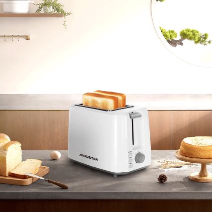 Aigostar - Tosteris ar divām atverēm 750W/230V balta