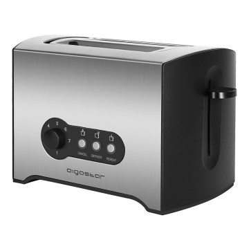Aigostar - Tosteris ar divām atverēm 900W/230V hroms