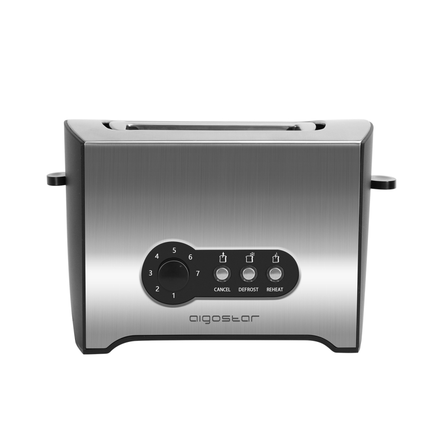Aigostar - Tosteris ar divām atverēm 900W/230V hroms