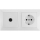 Aigostar - TV rozete un SCHUKO kontaktligzda 230 V ar rāmīti, balta