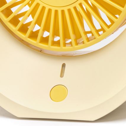 Aigostar - Uzlādējams galda ventilators 3W/5V 1200mAh USB oranža