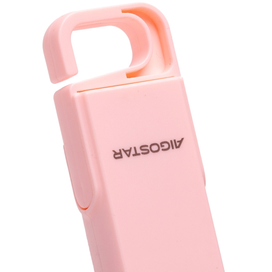Aigostar - Uzlādējams kabatas ventilators 4,5W/3,7V 1200mAh USB rozā