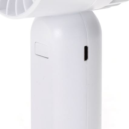 Aigostar - Uzlādējams kabatas ventilators 4W/5V 500mAh USB balta