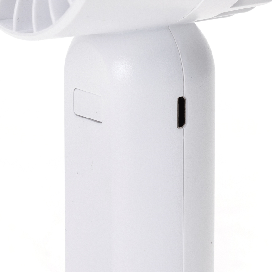 Aigostar - Uzlādējams kabatas ventilators 4W/5V 500mAh USB balta