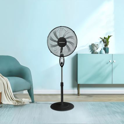 Aigostar - stāvošais ventilators 55W/230V 130 cm melns + tālvadības pults