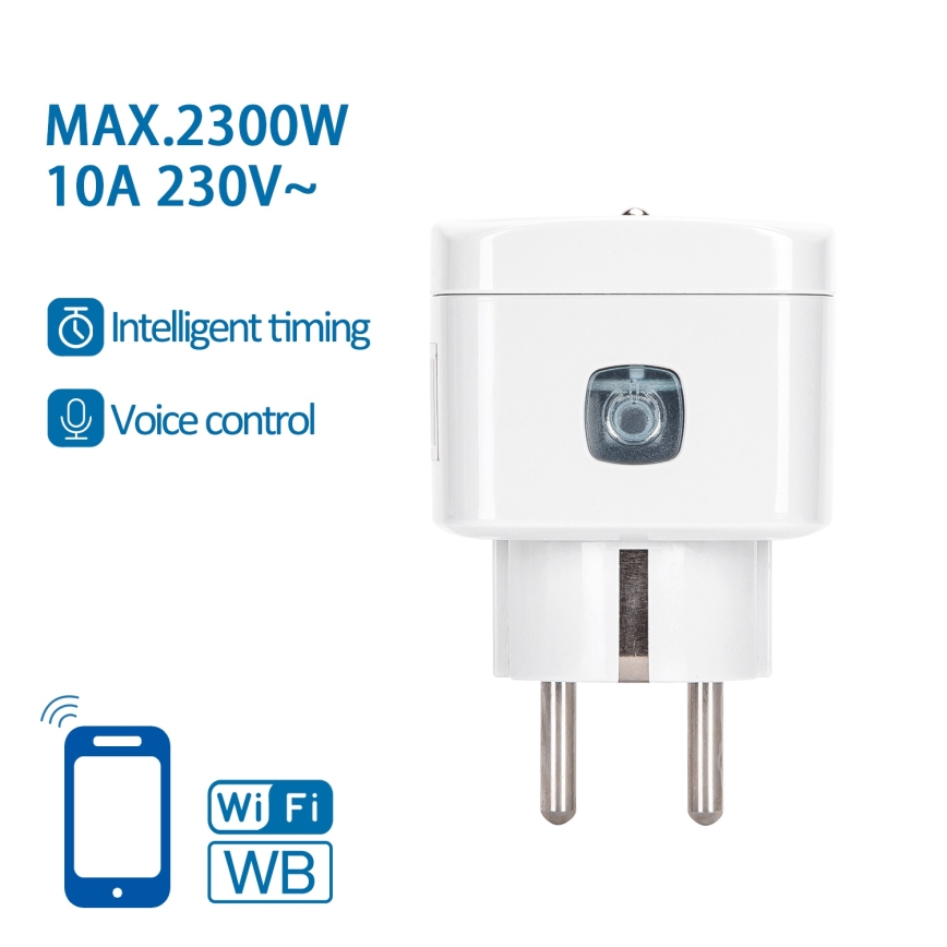 Aigostar - Viedā kontaktligzda E 2300W Wi-Fi Tuya