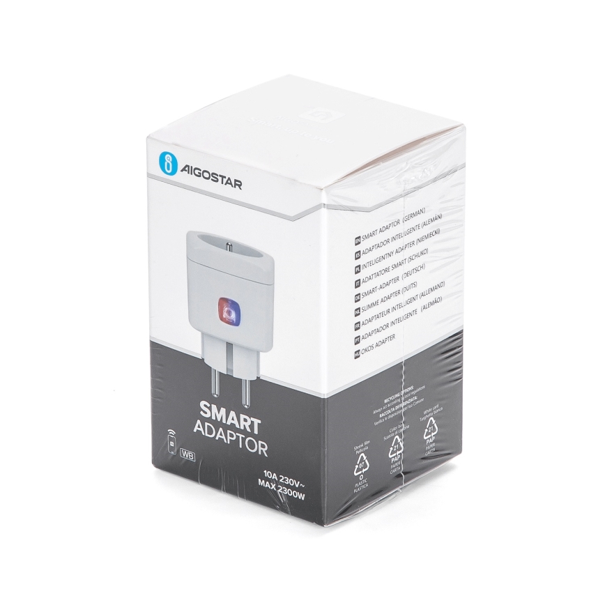 Aigostar - Viedā kontaktligzda E 2300W Wi-Fi Tuya