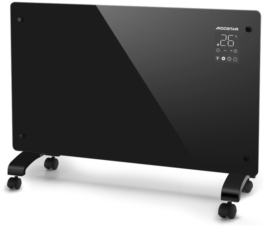 Aigostar - Viedais elektriskais tiešais sildītājs/konvektors 2000W ar Wi-Fi