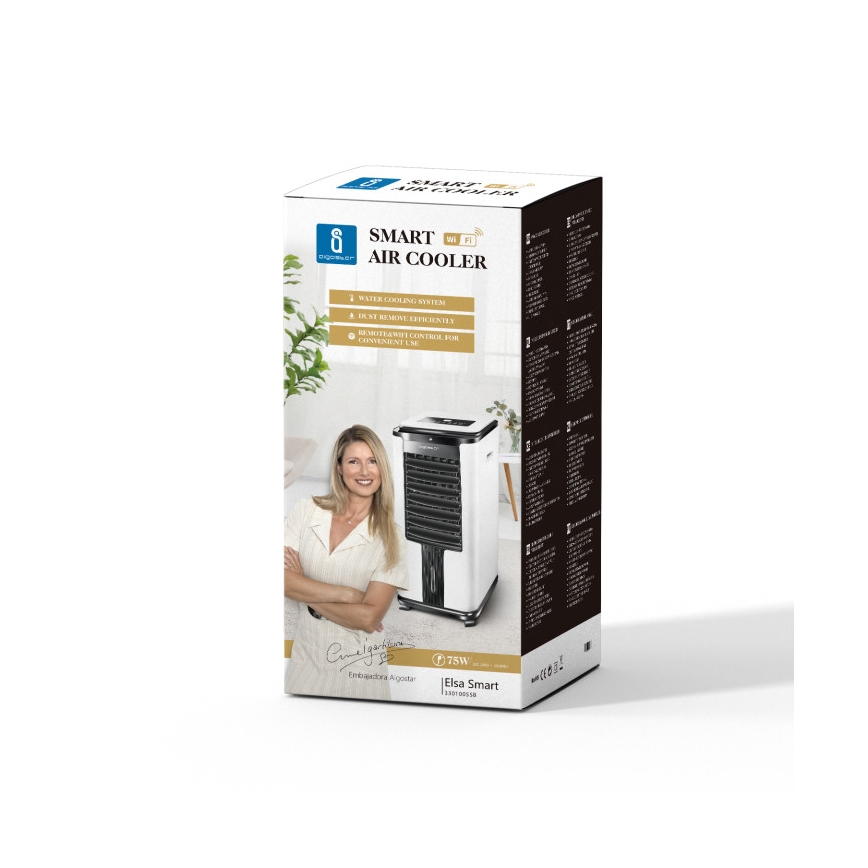 Aigostar - Viedais gaisa dzesētājs 75W/230V Wi-Fi + tālvadības pults