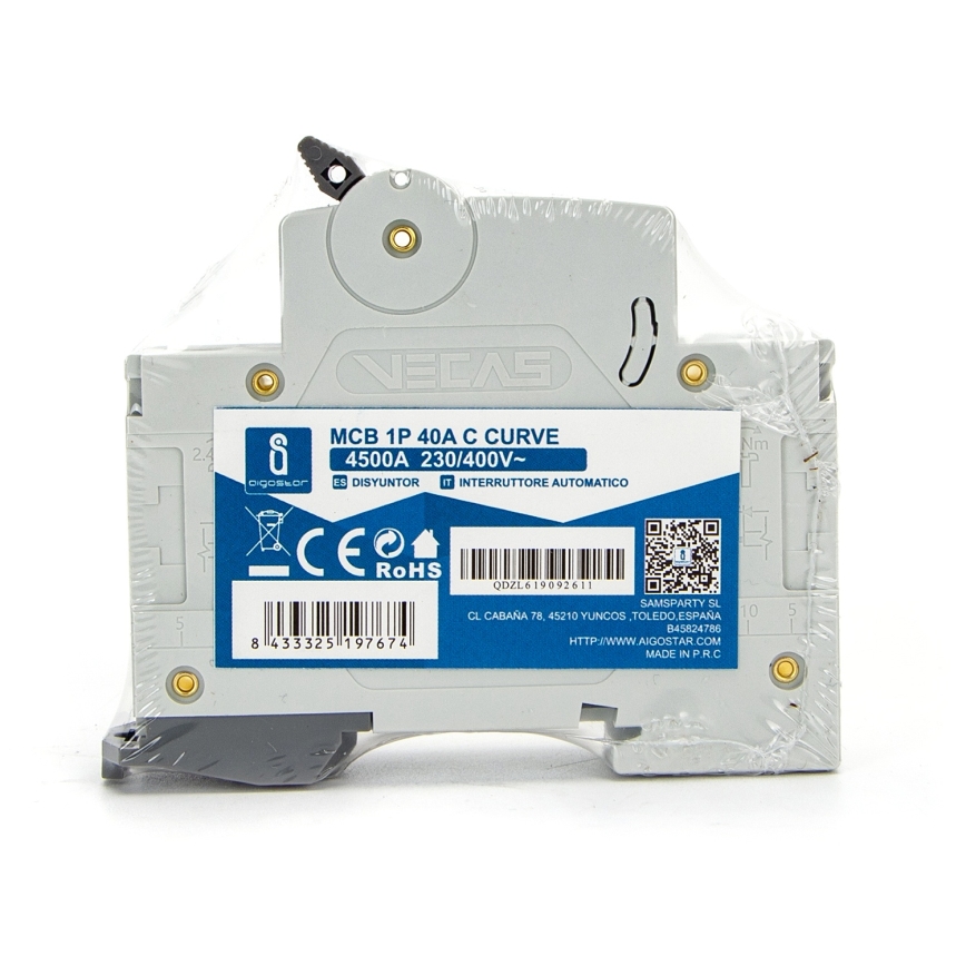 Aigostar - Vienfāzes automāts 1P-40A-C 230-400V