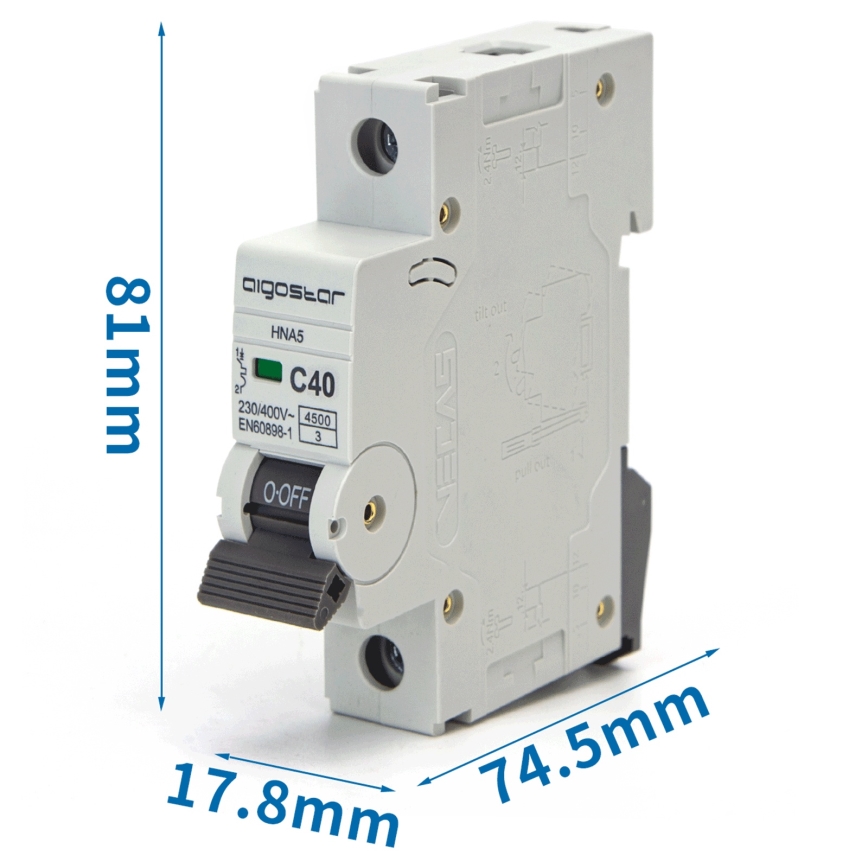 Aigostar - Vienfāzes automāts 1P-40A-C 230-400V