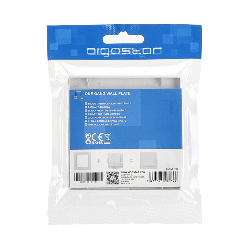 Aigostar - Vienkāršs plastmasas rāmītis, sudraba krāsā
