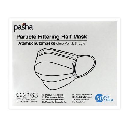 Aizsarglīdzekļi - respirators FFP2 NR CE 2163 50gab
