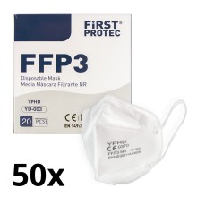 Aizsarglīdzekļi - respirators FFP3 NR CE 0370 50 gab
