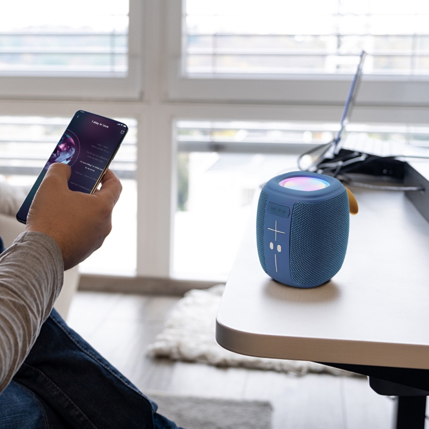 AKAI ABTS-V5 BL - bezvadu skaļrunis ar mikrofonu, 3 W/1200 mAh, zils